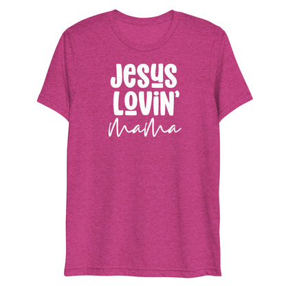 Jesus Lovin' Mama (W) Triblend Women's Short Sleeve T-shirt