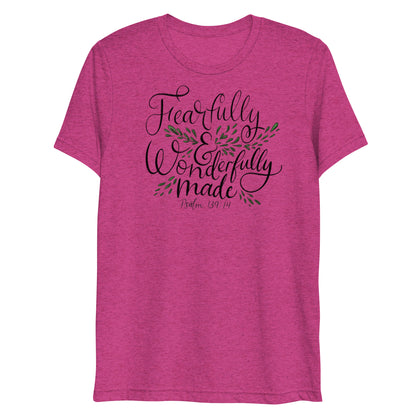 Fearfully and Wonderfully Made Psalm 139:14 Women's Triblend T-Shirt