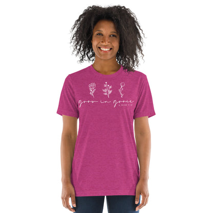 Grow in Grace 1 Peter 3:18 (W) Women's Short Sleeve T-shirt