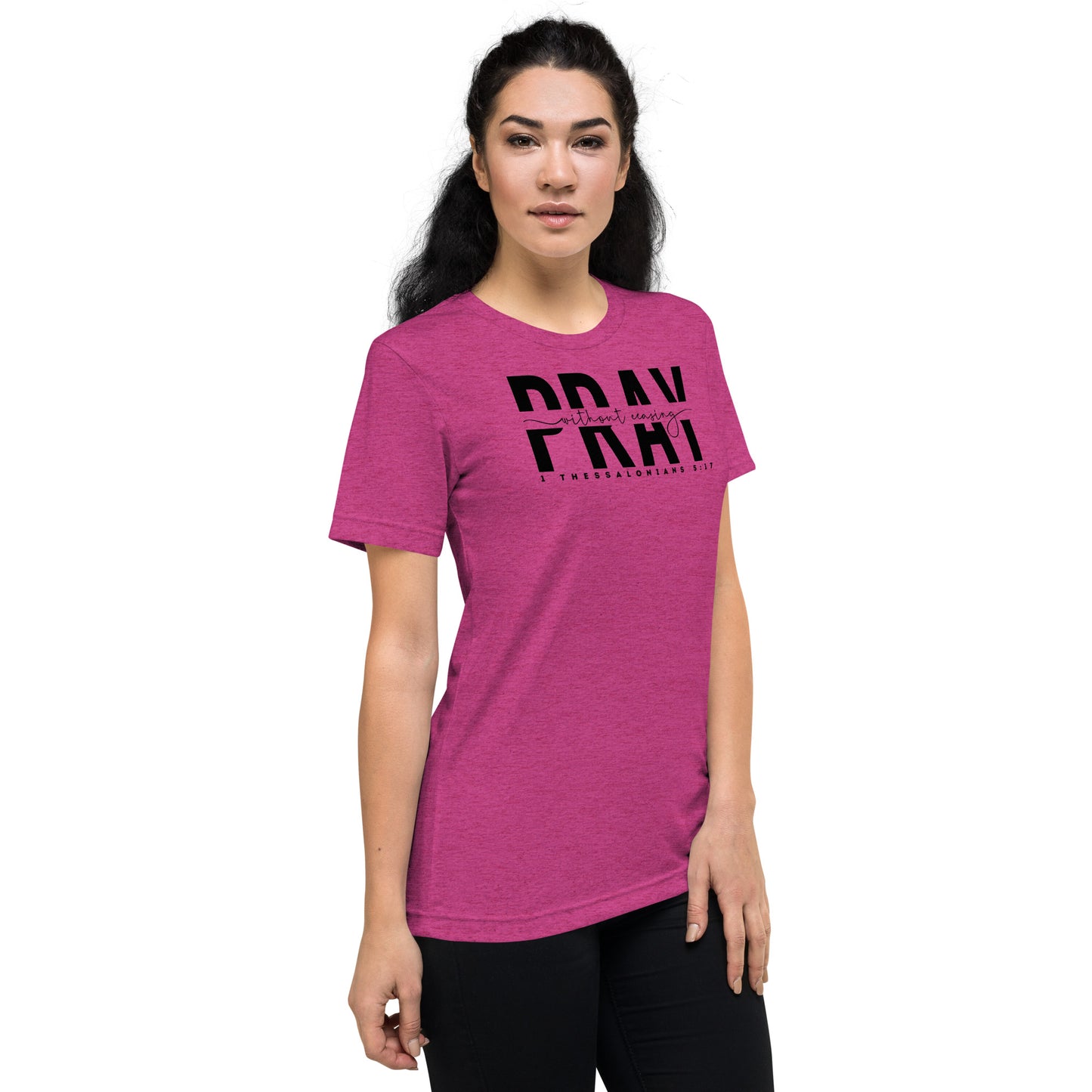 Pray Without Ceasing Women's Triblend Short Sleeve T-shirt