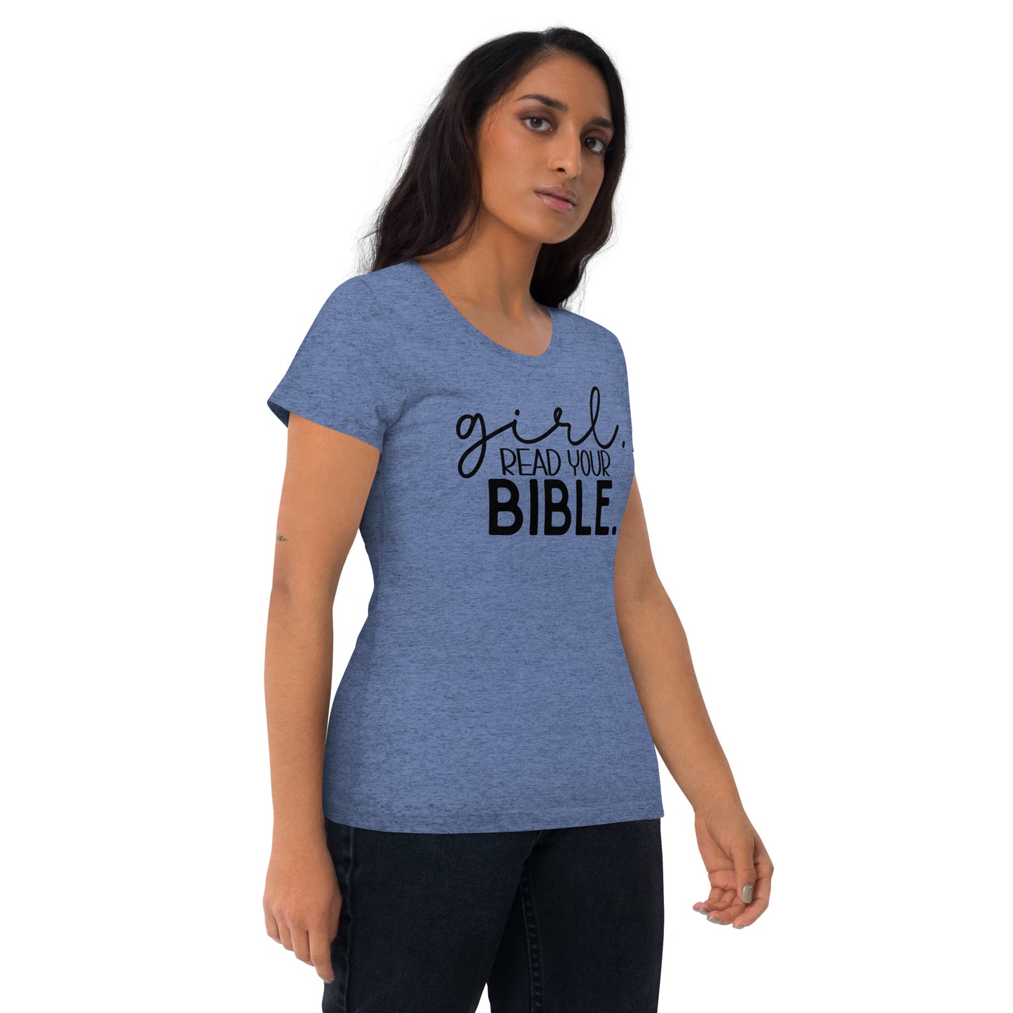 Girl Read Your Bible Triblend Women's Short Sleeve T-shirt