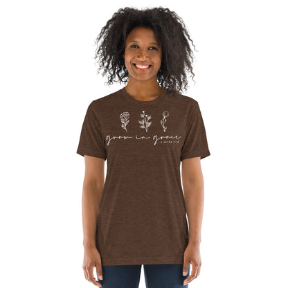 Grow in Grace 1 Peter 3:18 (W) Women's Short Sleeve T-shirt