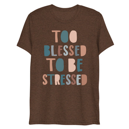 Too Blessed to Be Stressed Women's Triblend Short Sleeve T-shirt