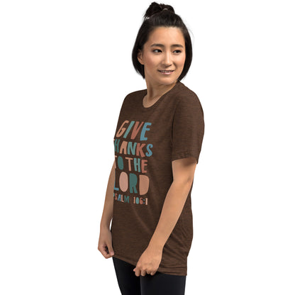 Give Thanks to the Lord Women's Triblend Short Sleeve T-shirt