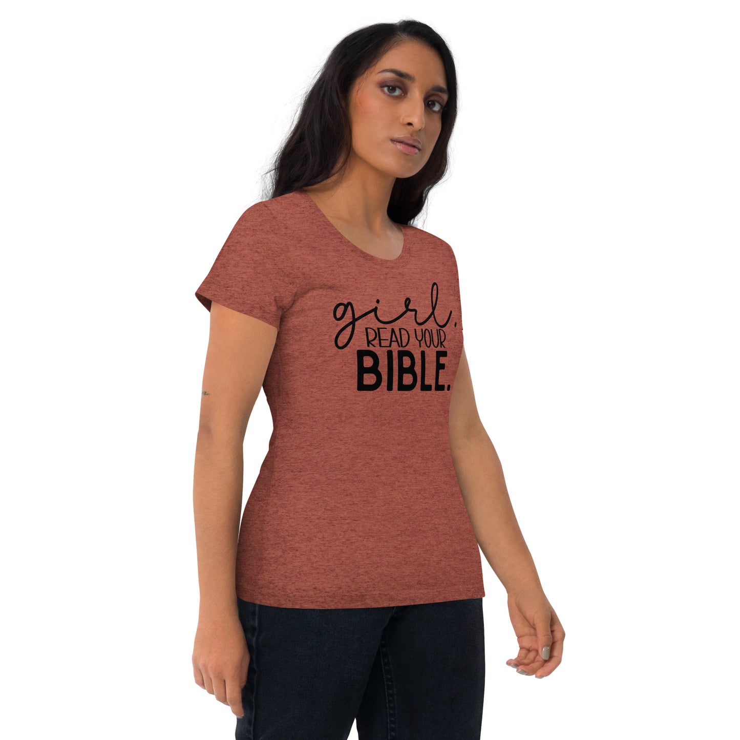 Girl Read Your Bible Triblend Women's Short Sleeve T-shirt