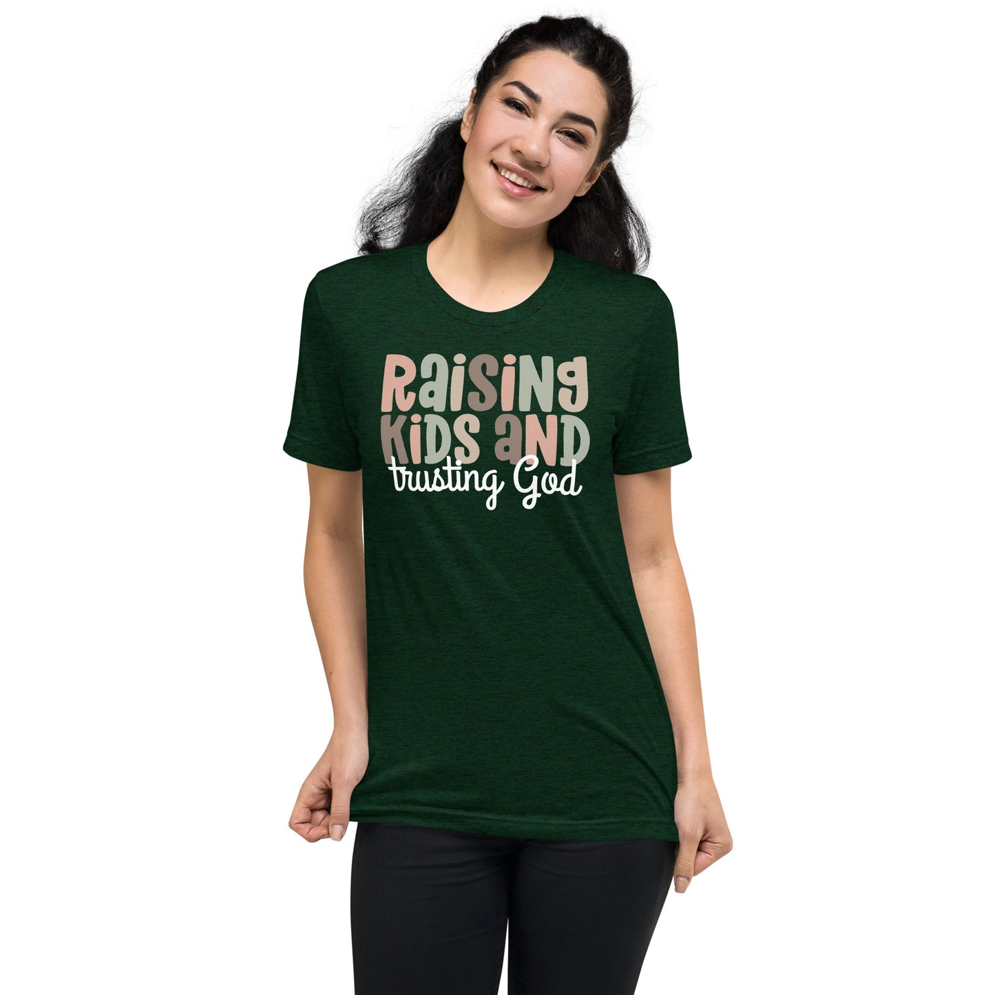 Raising Kids & Trusting God Triblend Women's Short Sleeve T-shirt