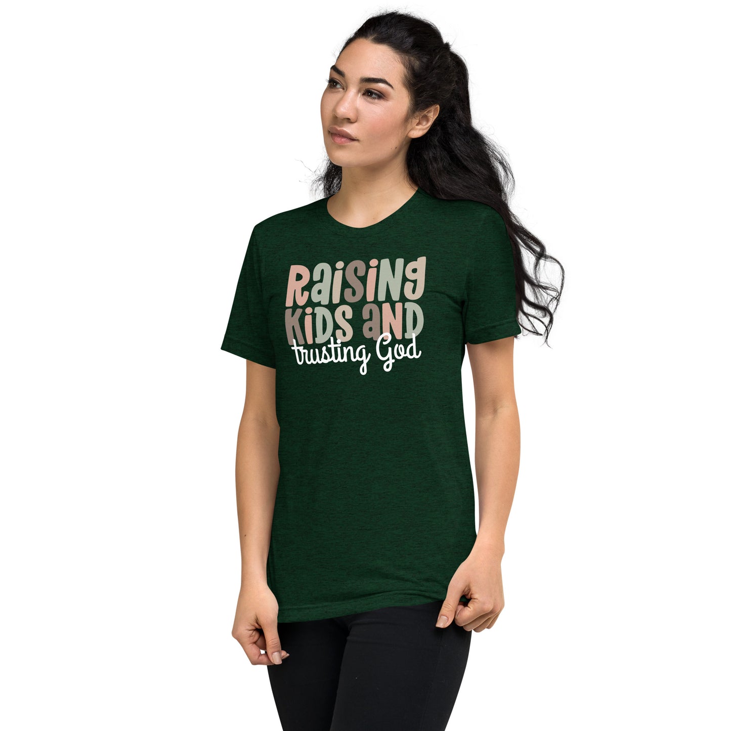 Raising Kids & Trusting God Triblend Women's Short Sleeve T-shirt