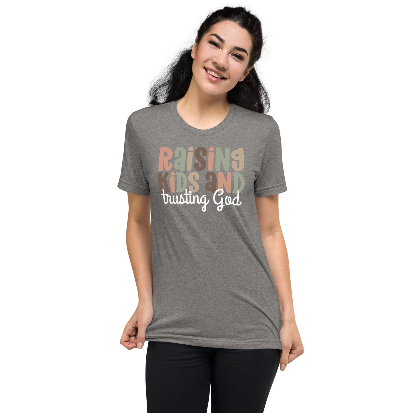 Raising Kids & Trusting God Triblend Women's Short Sleeve T-shirt