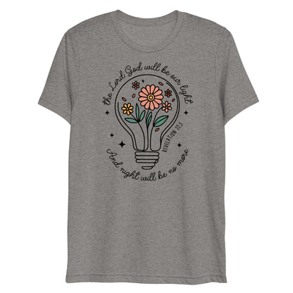 The Lord Will Be Our Light Revelation 22:5 Women's Triblend T-Shirt