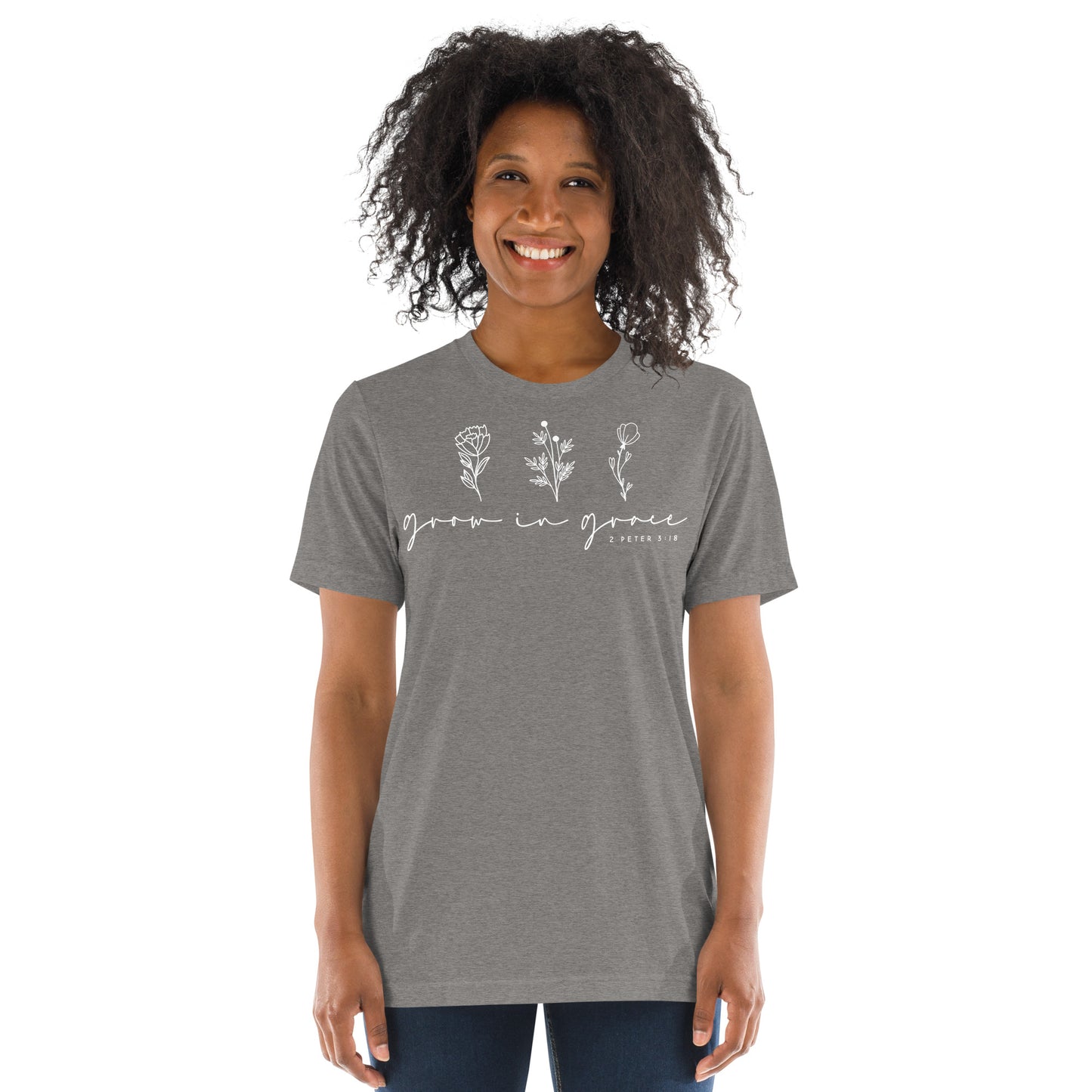 Grow in Grace 1 Peter 3:18 (W) Women's Short Sleeve T-shirt