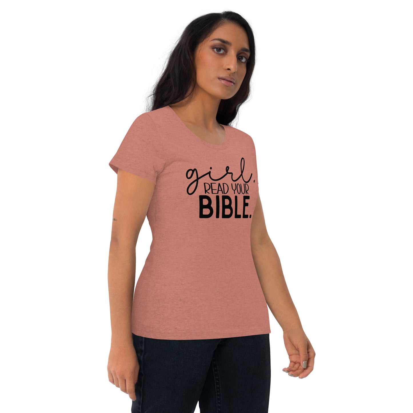 Girl Read Your Bible Triblend Women's Short Sleeve T-shirt