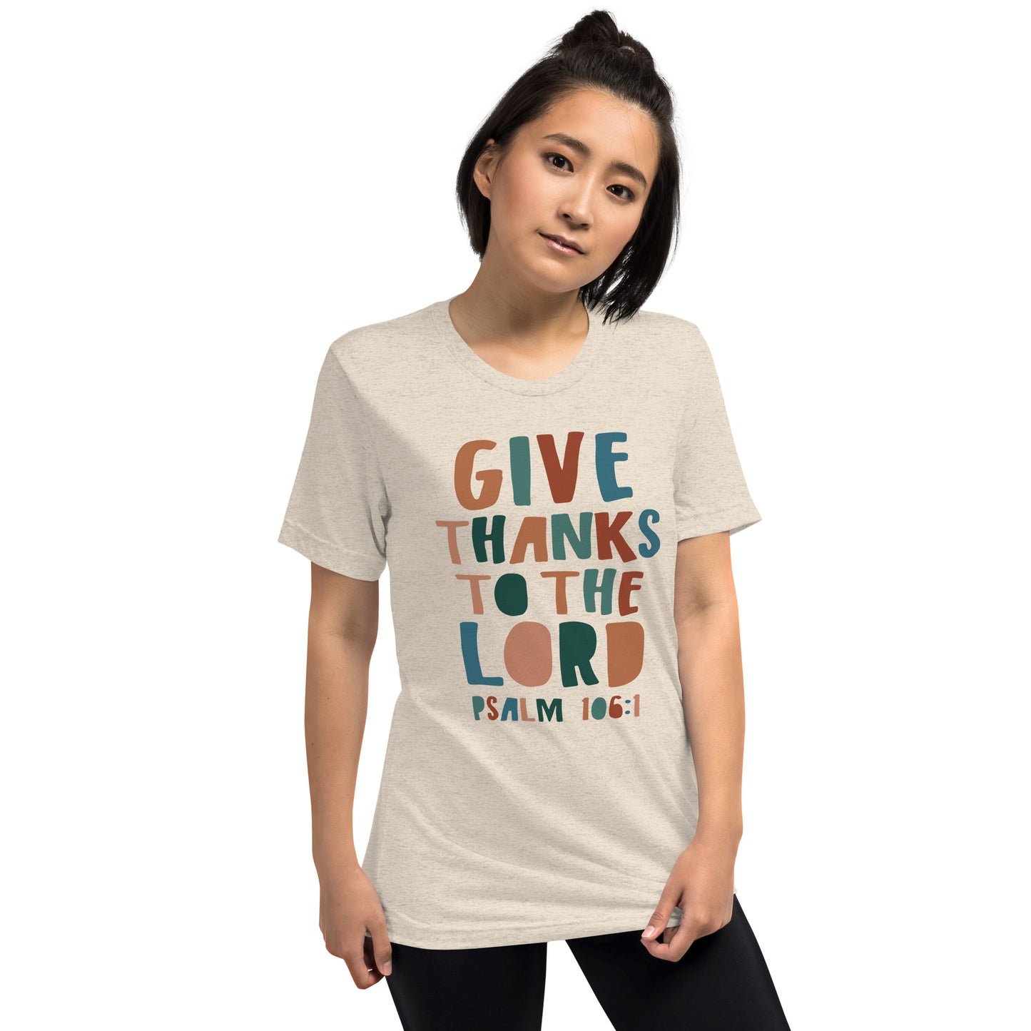 Give Thanks to the Lord Women's Triblend Short Sleeve T-shirt