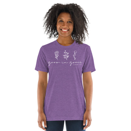 Grow in Grace 1 Peter 3:18 (W) Women's Short Sleeve T-shirt