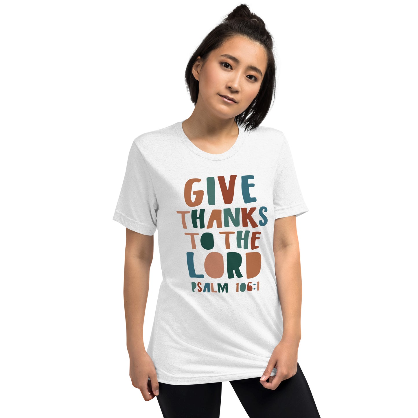 Give Thanks to the Lord Women's Triblend Short Sleeve T-shirt