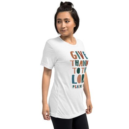 Give Thanks to the Lord Women's Triblend Short Sleeve T-shirt