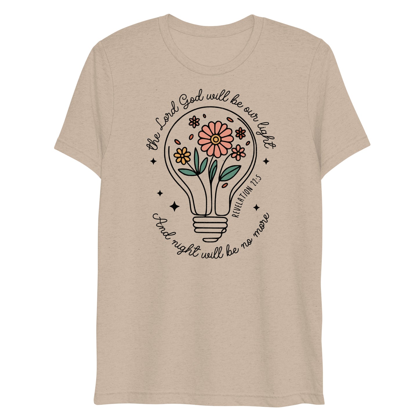 The Lord Will Be Our Light Revelation 22:5 Women's Triblend T-Shirt