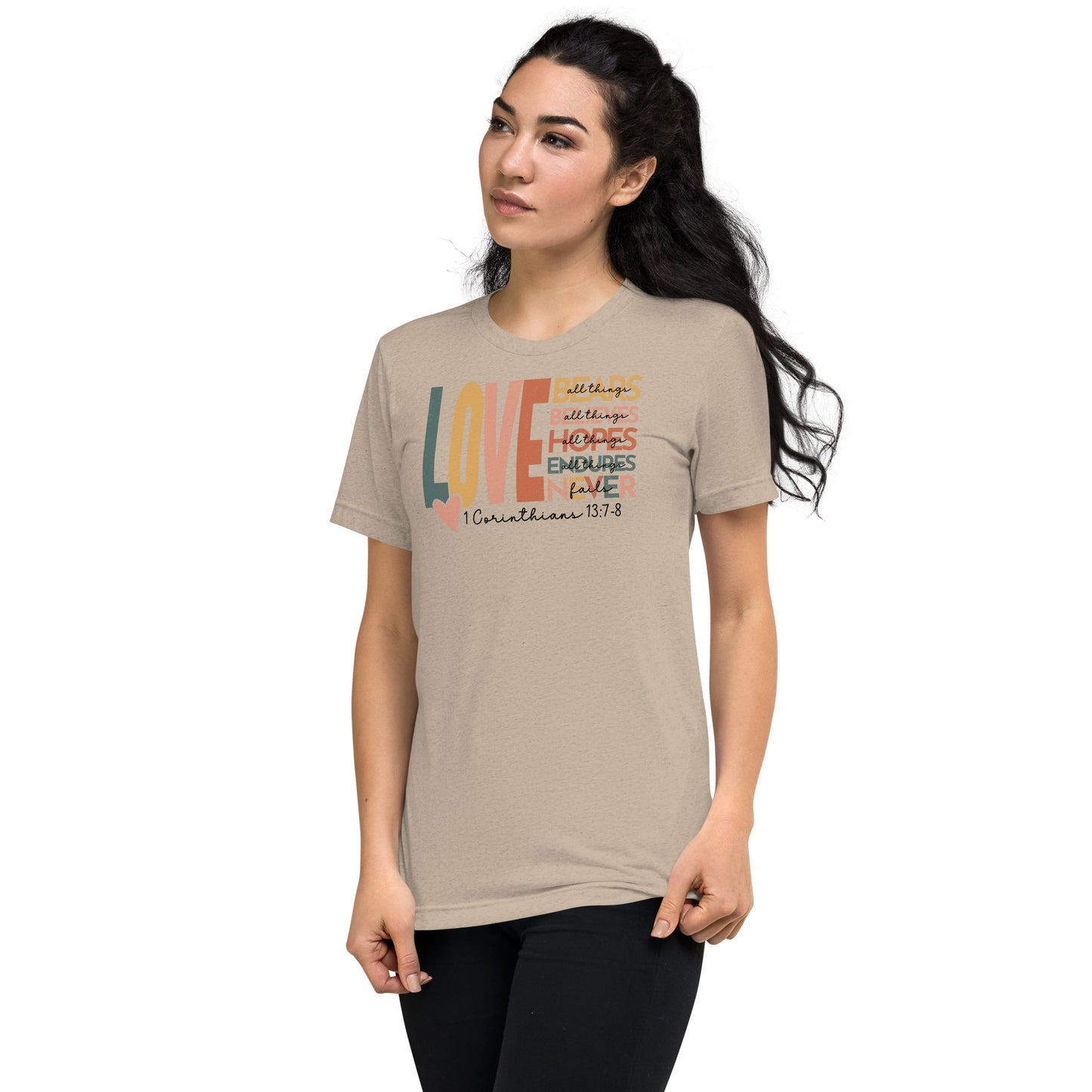 Love 1 Corinthians 13:7-8 Women's Triblend T-Shirt