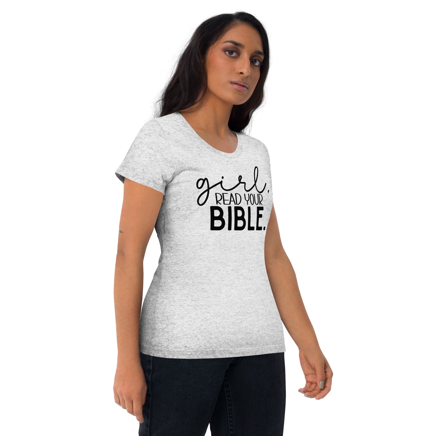 Girl Read Your Bible Triblend Women's Short Sleeve T-shirt