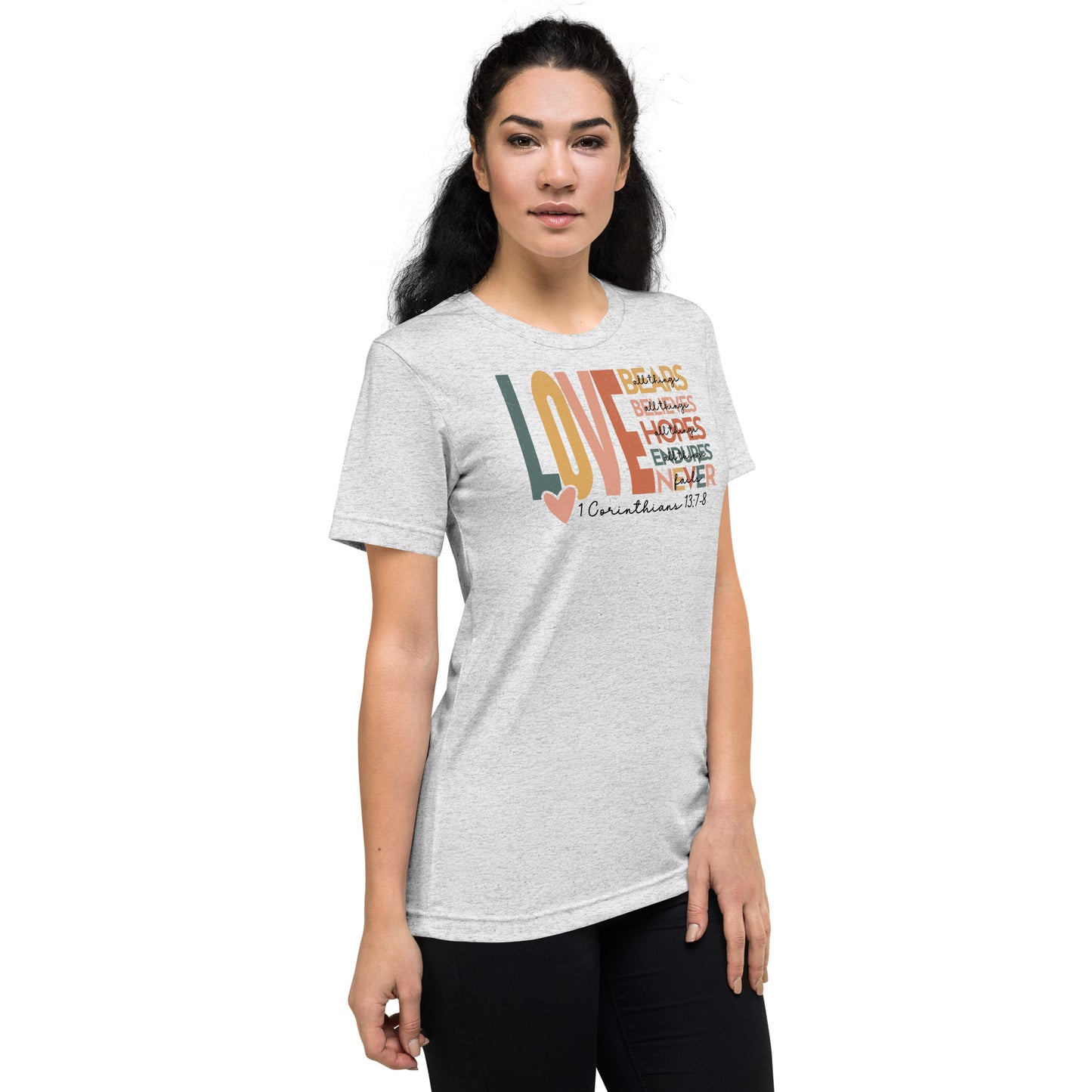 Love 1 Corinthians 13:7-8 Women's Triblend T-Shirt