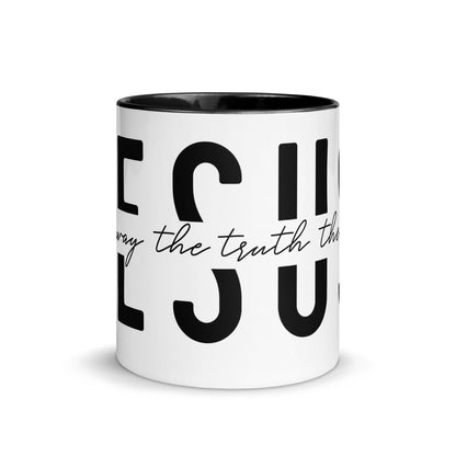 Jesus the Way the Truth the Life Mug with Color Inside