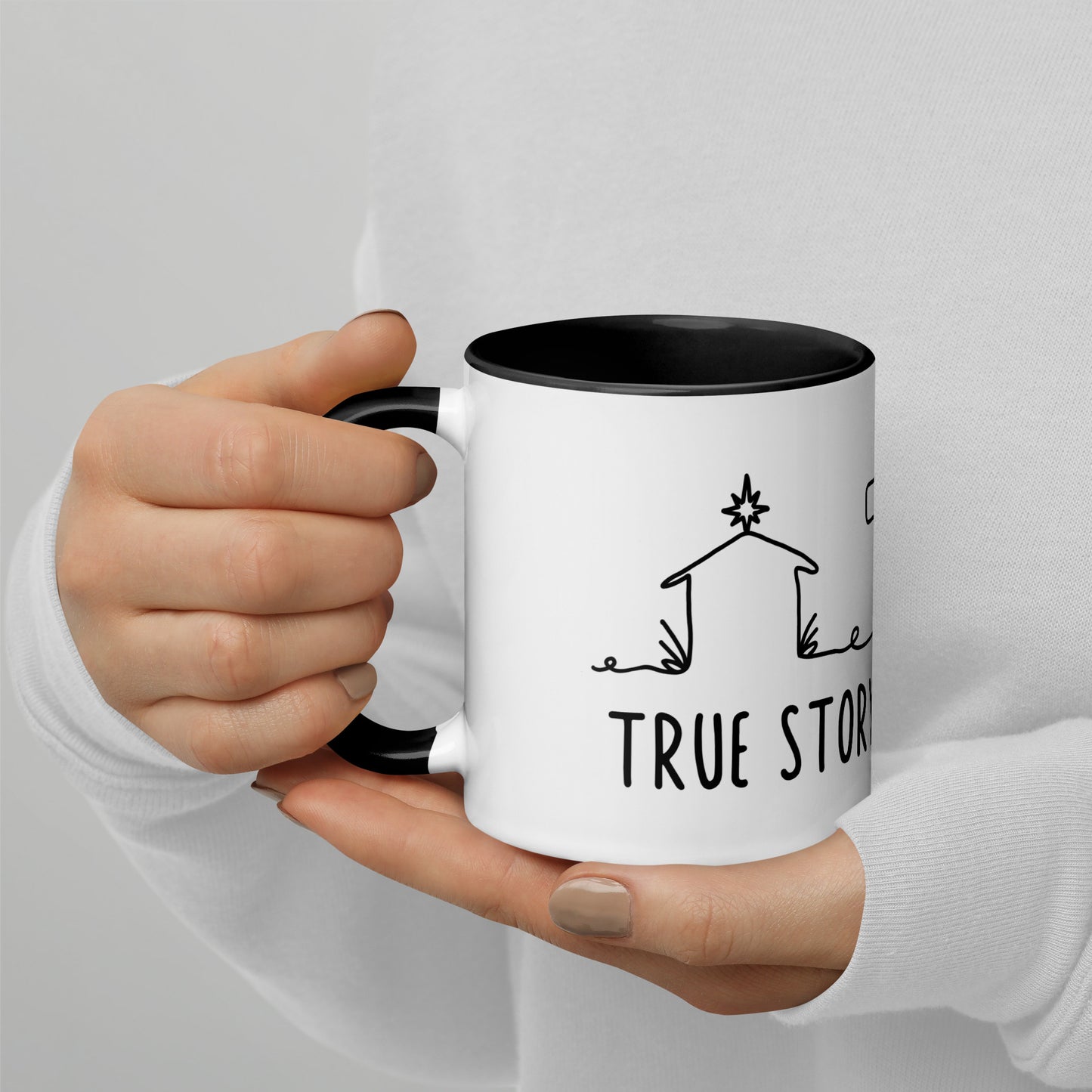 This is a True Story Mug with Color Inside