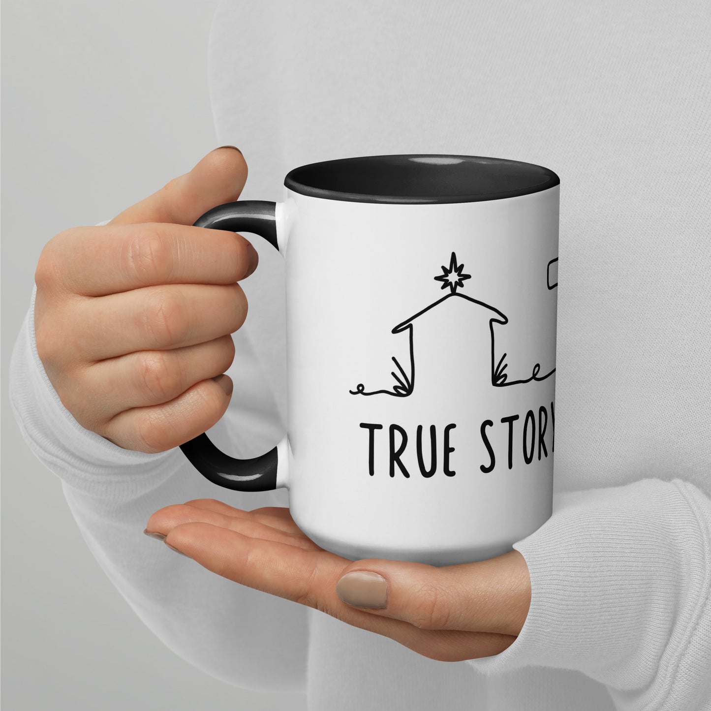 This is a True Story Mug with Color Inside