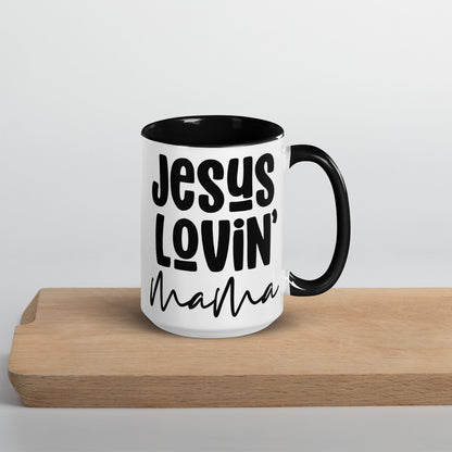 Jesus Lovin' Mama Mug with Color Inside (Multiple Sizes Available)