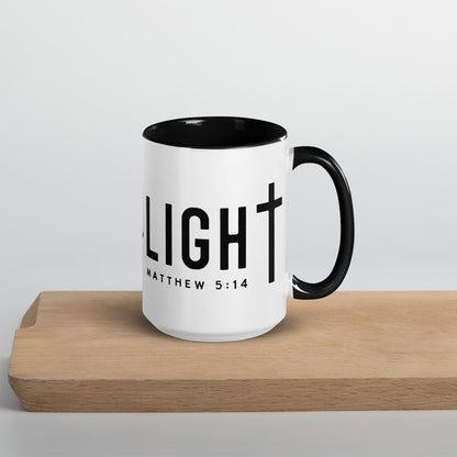 Be the Light Matthew 5:14 Contrast Color Mug (Many Colors Available)