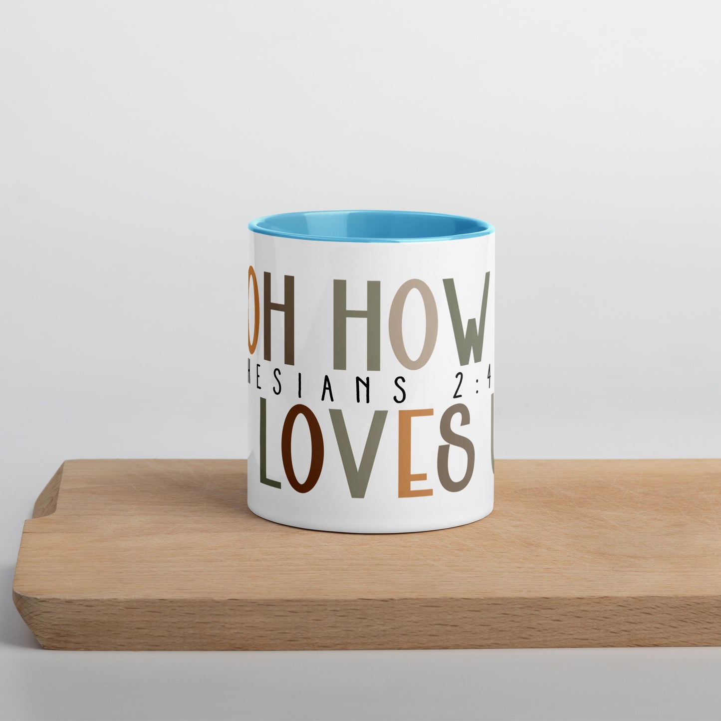 Oh How He Loves Us Mug with Color Inside