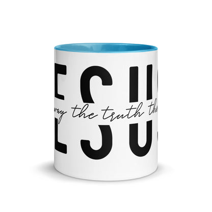 Jesus the Way the Truth the Life Mug with Color Inside