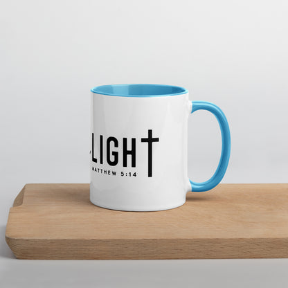 Be the Light Matthew 5:14 Contrast Color Mug (Many Colors Available)