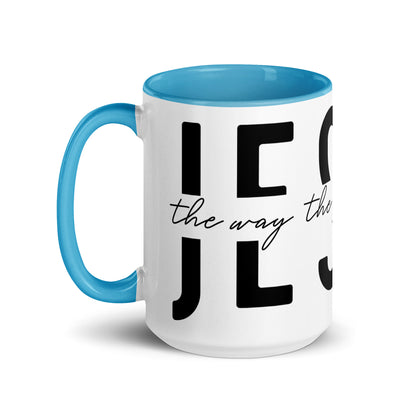 Jesus the Way the Truth the Life Mug with Color Inside