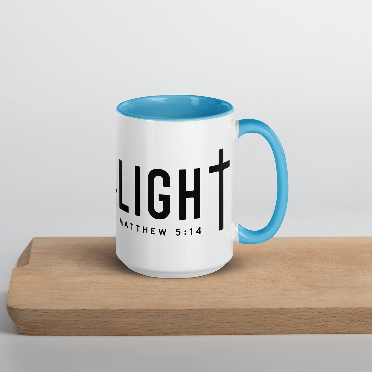 Be the Light Matthew 5:14 Contrast Color Mug (Many Colors Available)