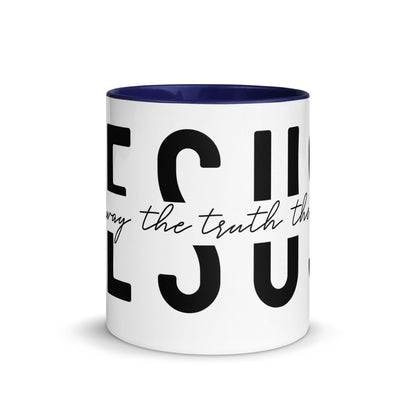 Jesus the Way the Truth the Life Mug with Color Inside