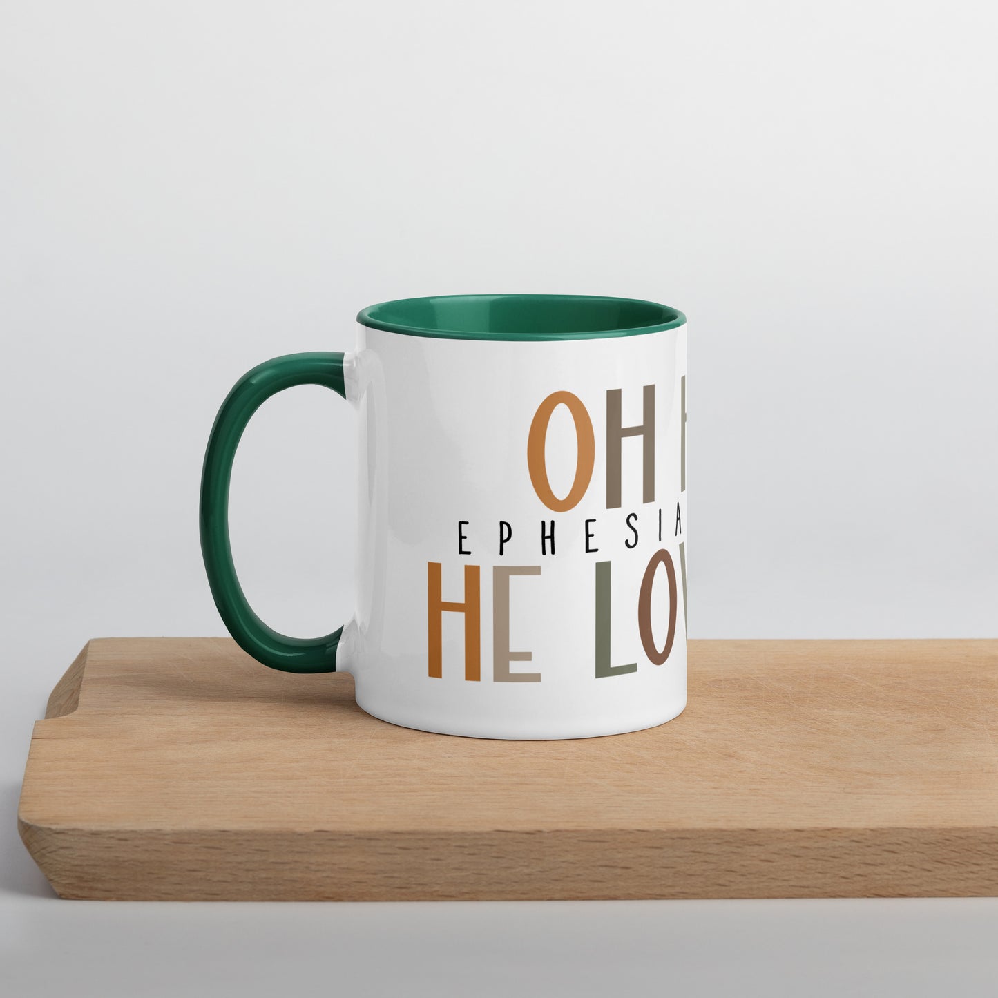 Oh How He Loves Us Mug with Color Inside