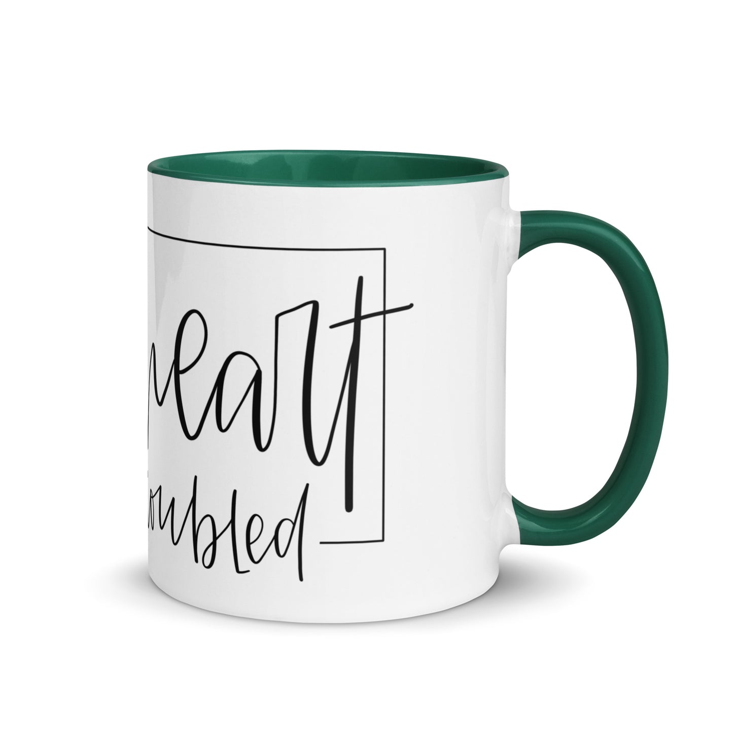 Let Not Your Heart Be Troubled Mug with Color Inside