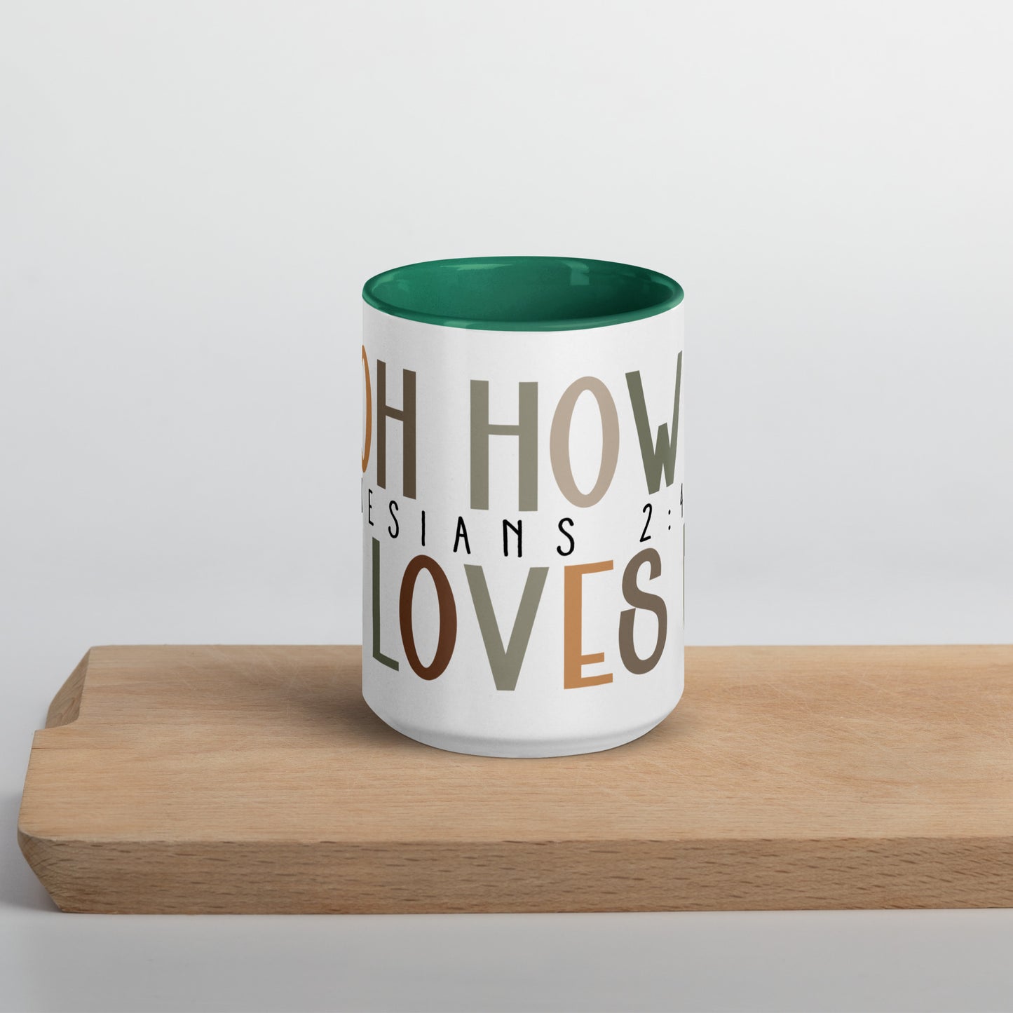 Oh How He Loves Us Mug with Color Inside