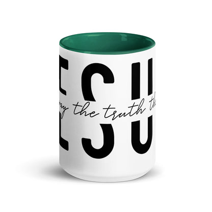 Jesus the Way the Truth the Life Mug with Color Inside