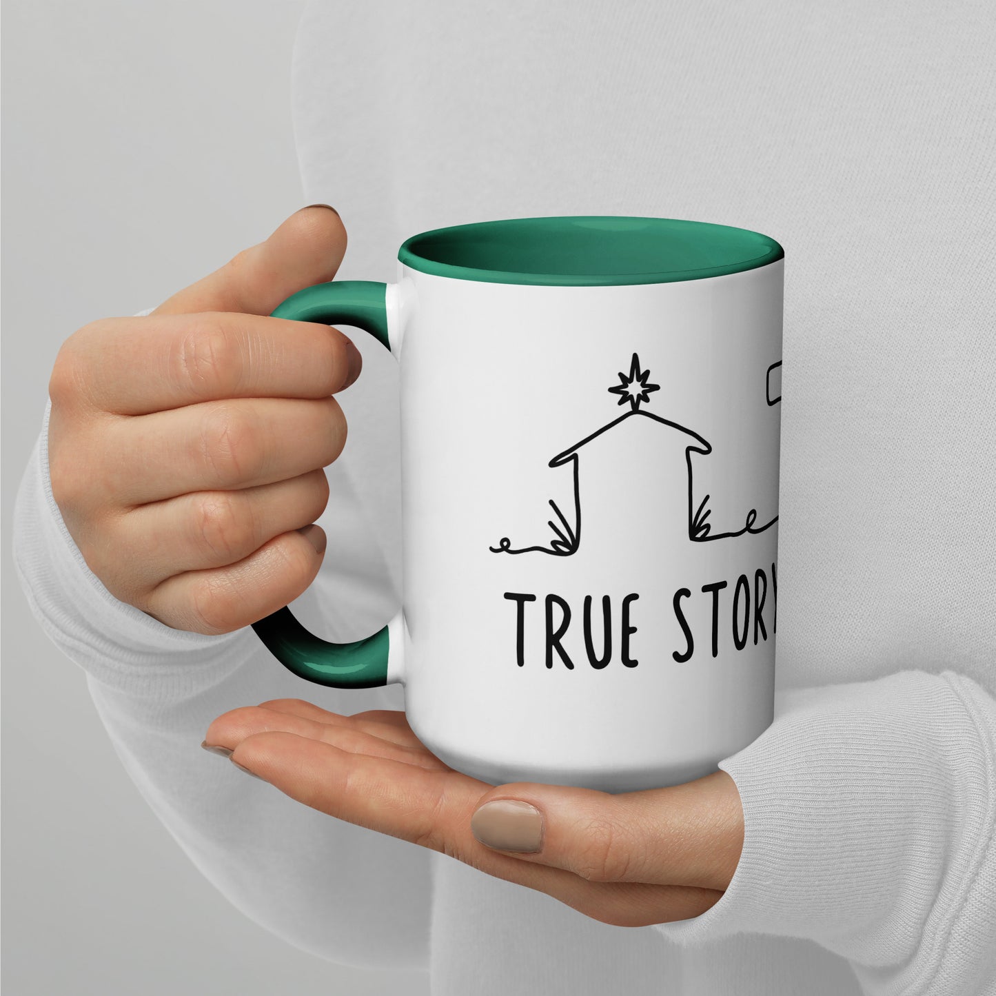 This is a True Story Mug with Color Inside