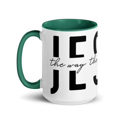 Jesus the Way the Truth the Life Mug with Color Inside