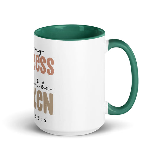 He is My Fortress I will Not Be Shaken Contrast Mug