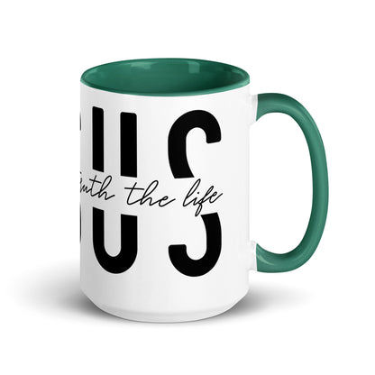 Jesus the Way the Truth the Life Mug with Color Inside