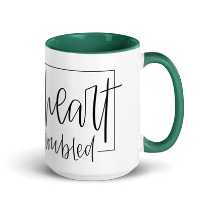 Let Not Your Heart Be Troubled Mug with Color Inside