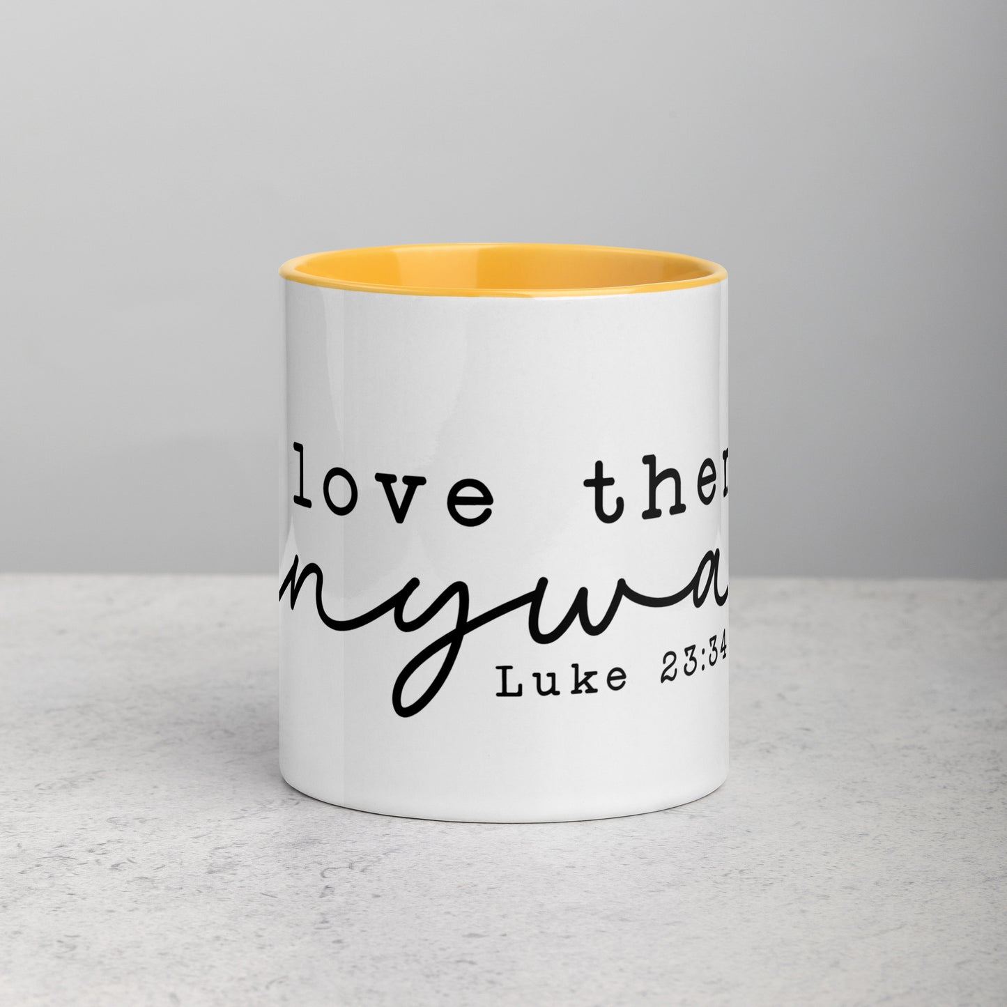 Love Them Anyway Mug with Color Inside