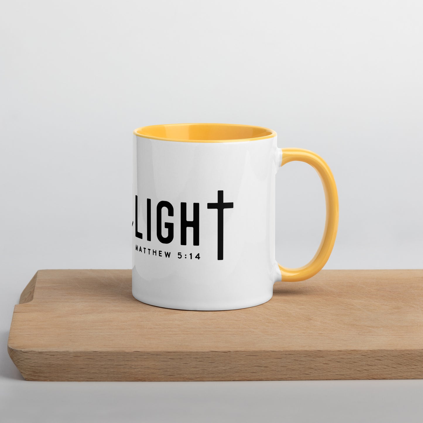 Be the Light Matthew 5:14 Contrast Color Mug (Many Colors Available)