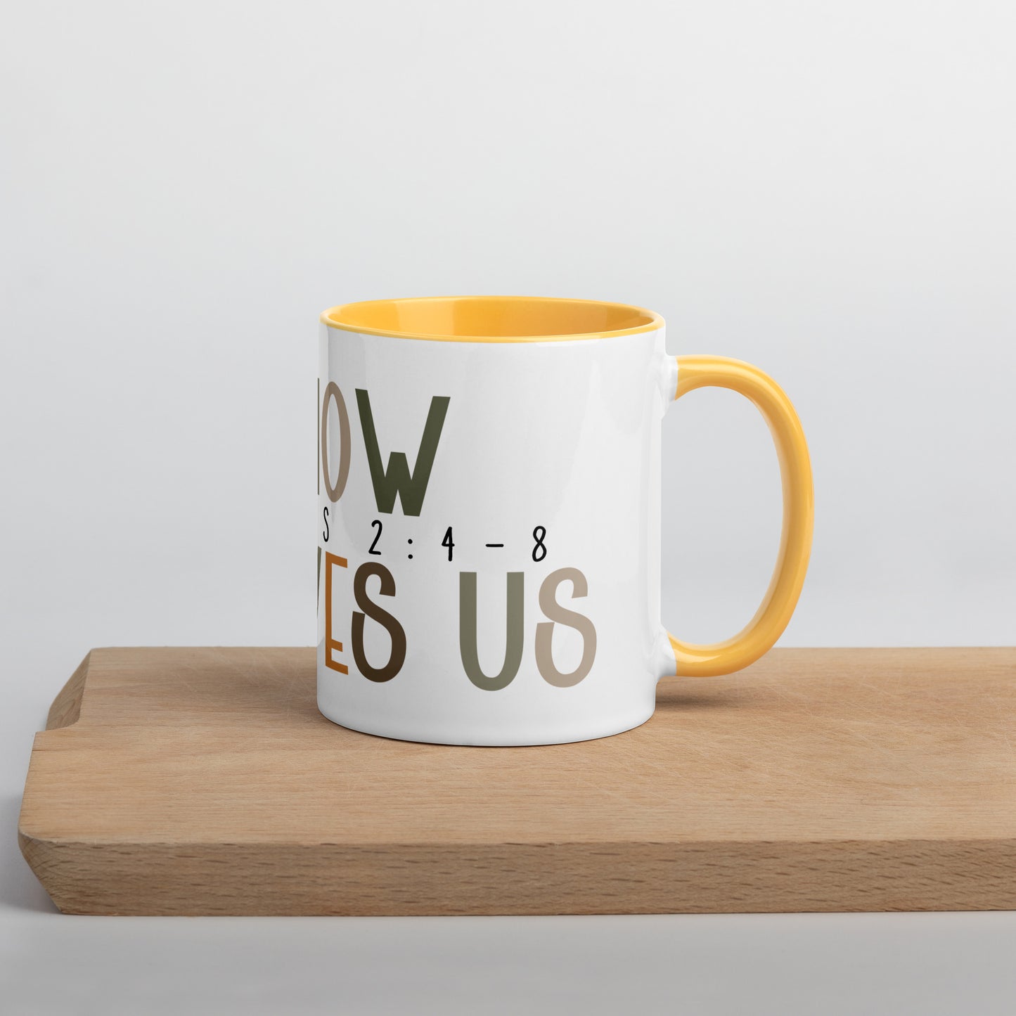 Oh How He Loves Us Mug with Color Inside