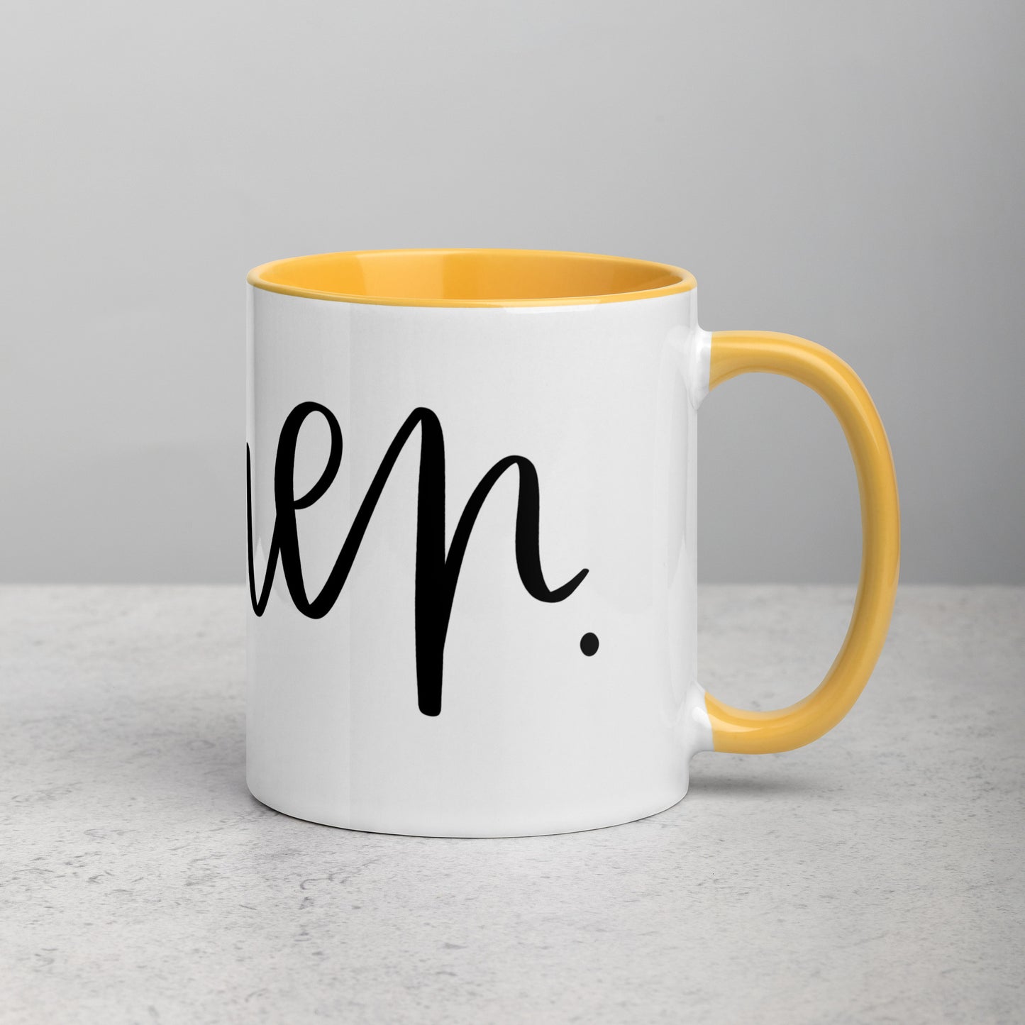 Amen Mug with Color Inside