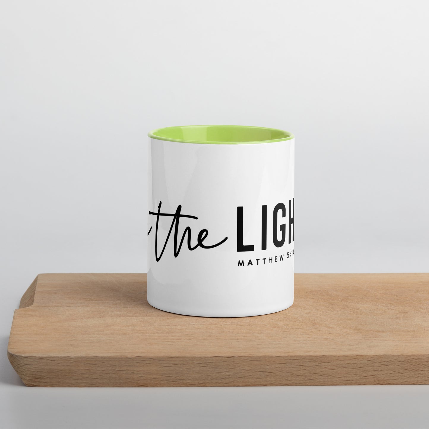 Be the Light Matthew 5:14 Contrast Color Mug (Many Colors Available)