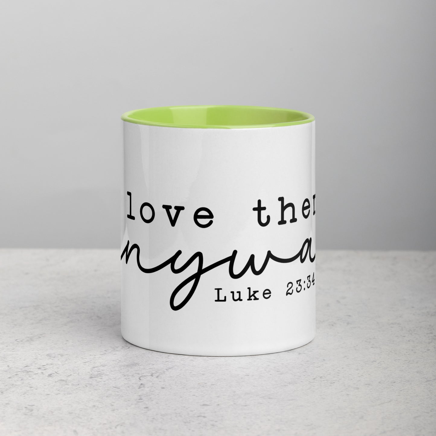 Love Them Anyway Mug with Color Inside