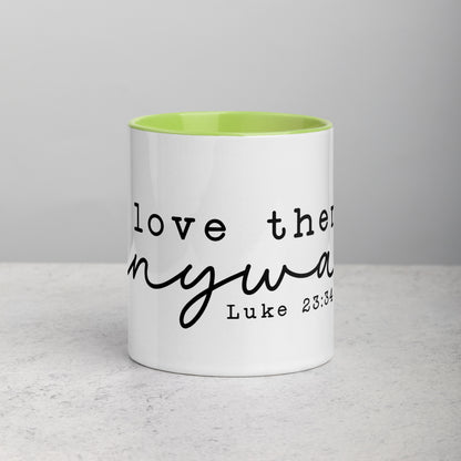 Love Them Anyway Mug with Color Inside